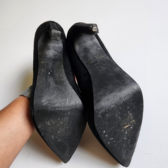 Jeffrey Campbell Black Suede Platform Pumps size 8.5 - Picture 3 of 7